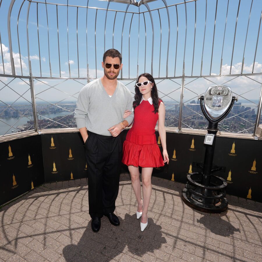 David Corenswet and Rachel Brosnahan on the 86th Floor Observatory