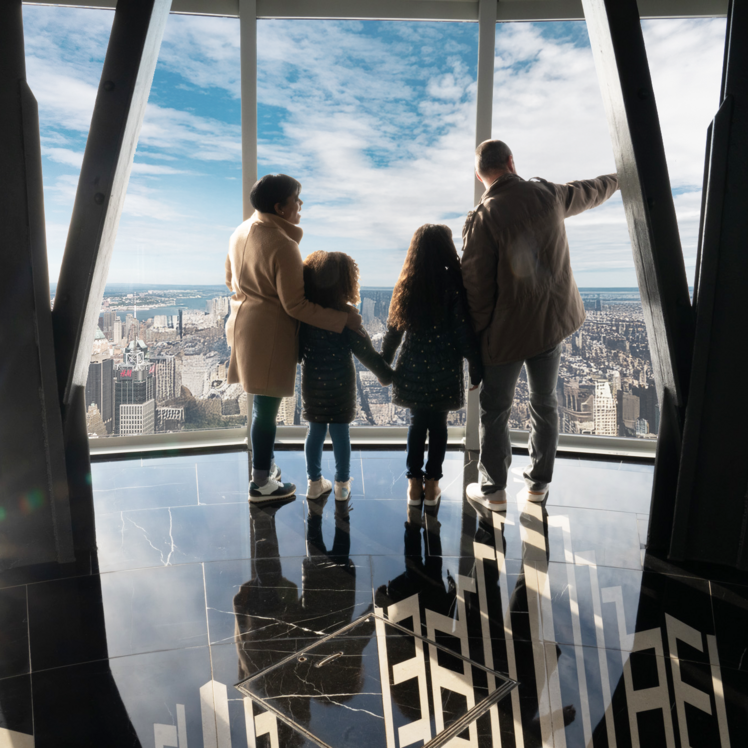 Family at the Empire State Building's 102nd Floor Observatory